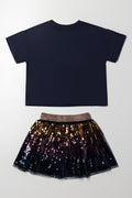 Frozen T-Shirt And Tutu Set Black (3)