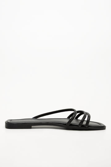 Diamante Sandals Black