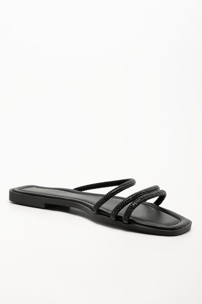 Diamante Sandals Black (1)