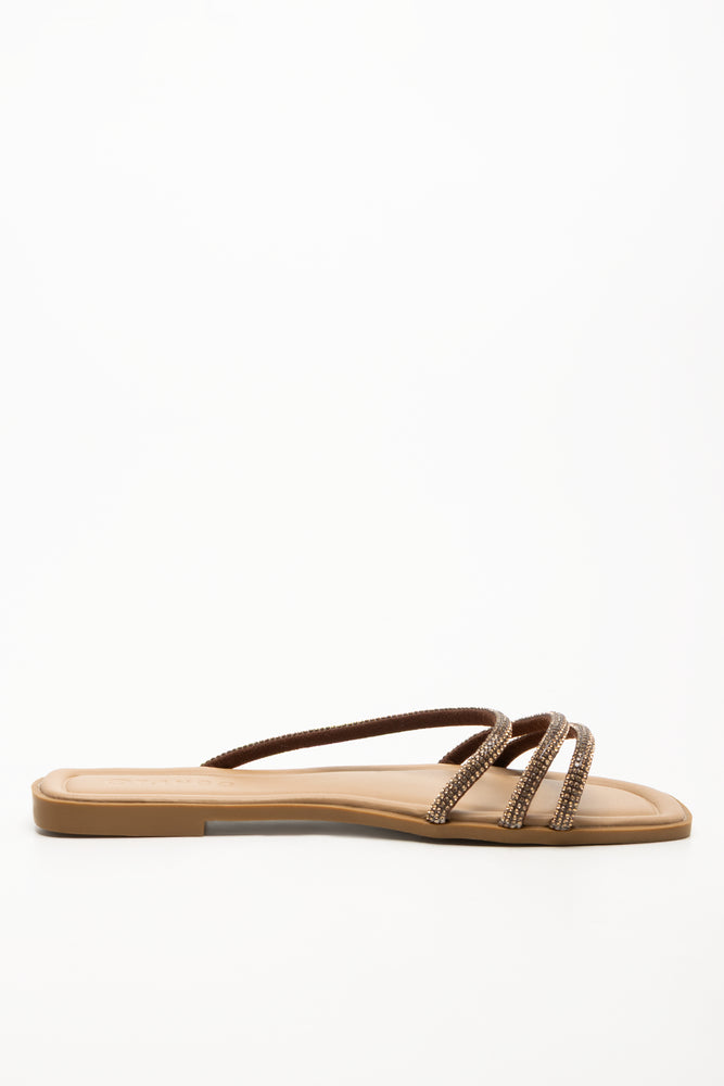 Diamante Sandals Natural