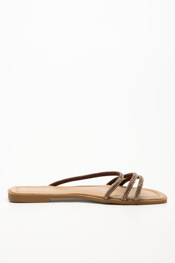 Diamante Sandals Natural