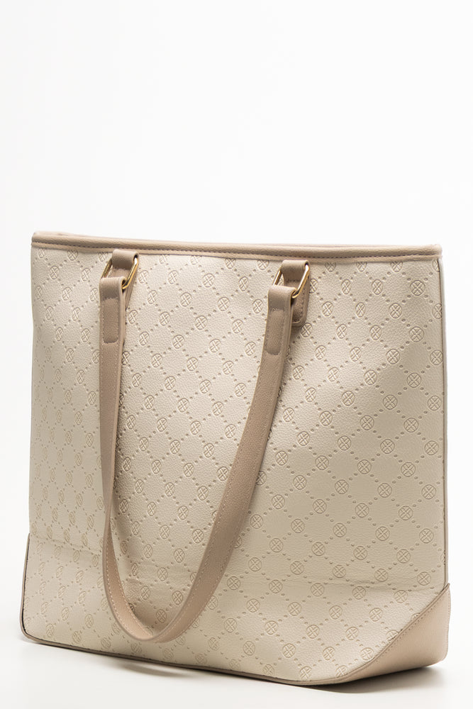 Embossed Tote Bag Natural (1)