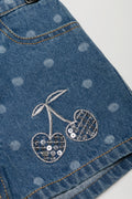 Spot Denim Shorts Blue (1)