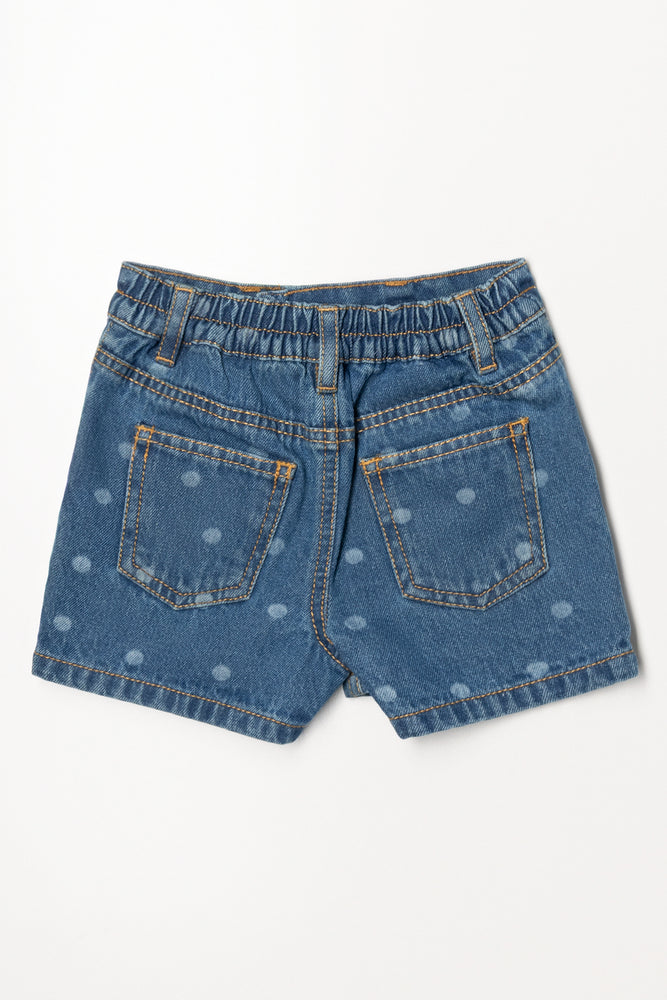 Spot Denim Shorts Blue (2)