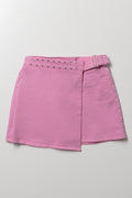 Stud Wrap Skirt Pink