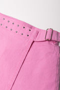 Stud Wrap Skirt Pink (1)