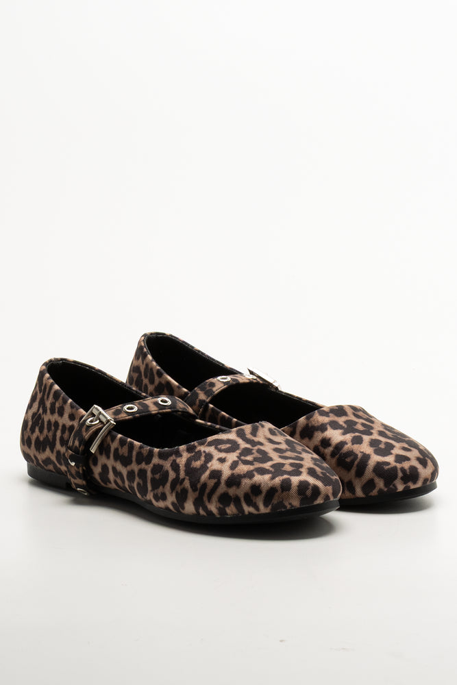 Leopard Print Mary -Jane Pump
