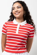 Stripe Golfer Red