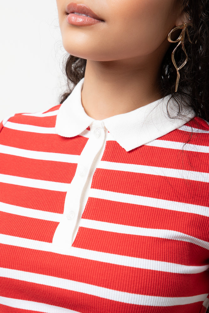 Stripe Golfer Red (3)