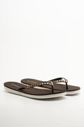 Diamante Flip Flop Brown
