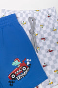 2 Pack Knit Shorts Blue And Grey (1)