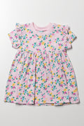 Frill Sleeve Dress Pink