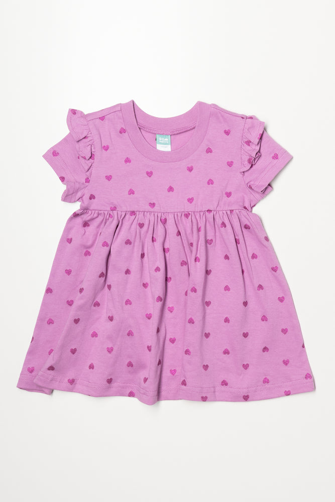 Frill Sleeve Dress Lllac