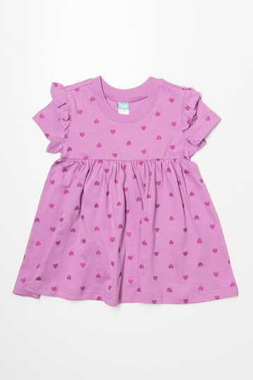 Frill Sleeve Dress Lllac