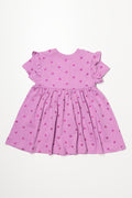 Frill Sleeve Dress Lllac (2)