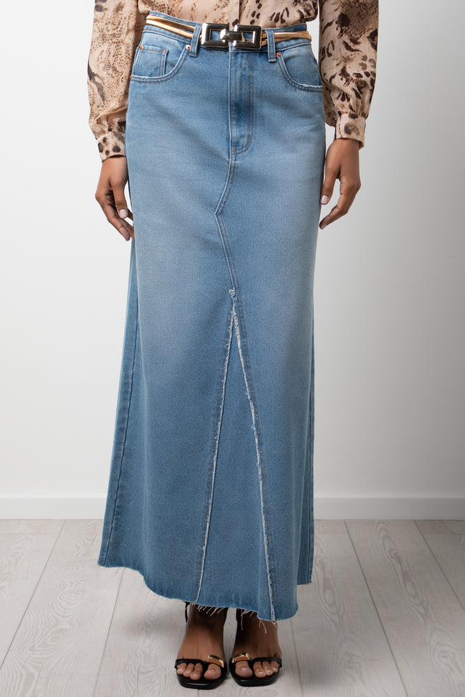 Maxi Denim Skirt Blue