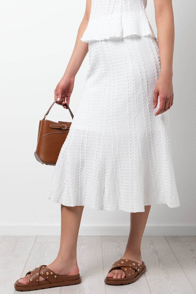 Fit And Flare Skirt White