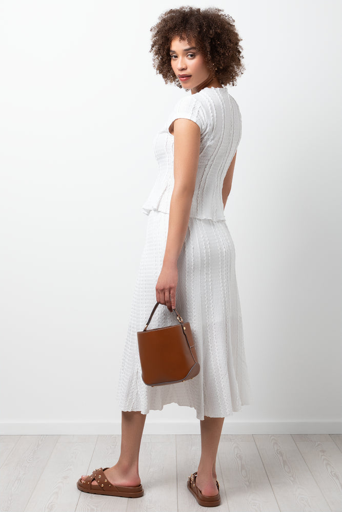 Fit And Flare Skirt White (2)