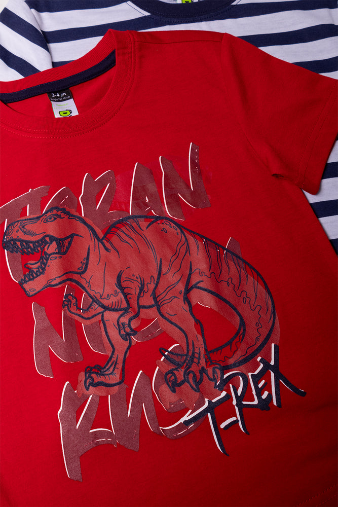 2 Pack T-Shirts Red And Navy