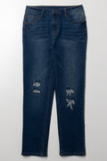 Rip And Repair Skinny Denim Jean Blue