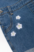 Daisy Embroidered Dungaree Blue (1)