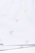 Embroidered Denim Short White (1)