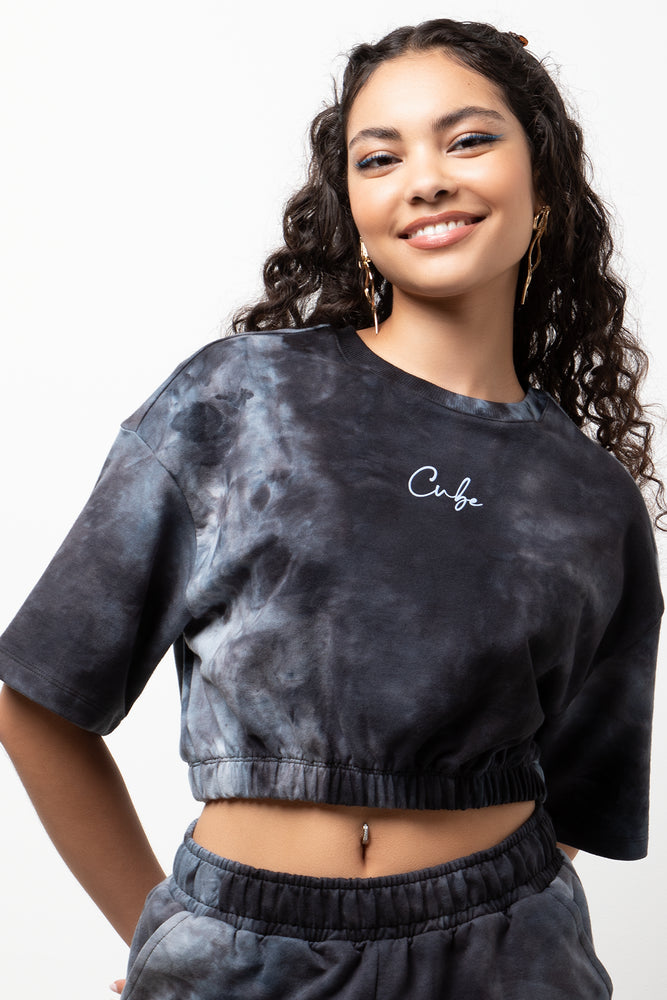 Elasticated Waist T-Shirt Black