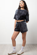 Elasticated Waist T-Shirt Black (1)