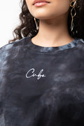 Elasticated Waist T-Shirt Black (3)
