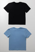 Hot Wheels 2 Pack T-Shirts Black And Blue (2)