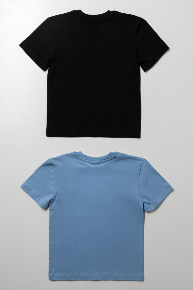 Hot Wheels 2 Pack T-Shirts Black And Blue (2)