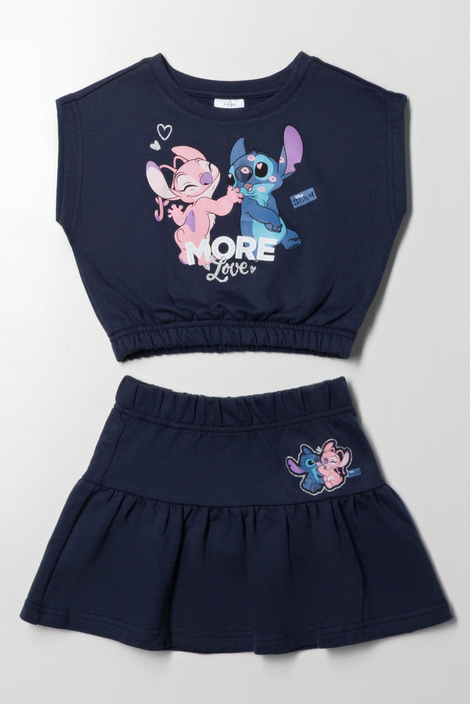 Stitch And Angel Set Navy