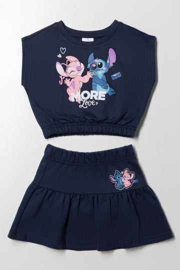 Stitch And Angel Set Navy