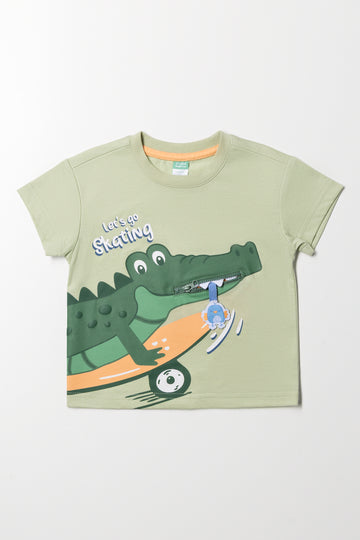 Crocodile Short Sleeve T-Shirt Green