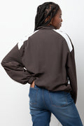 Windbreaker Colourblock Jacket Brown (2)