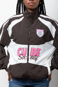 Windbreaker Colourblock Jacket Brown (3)
