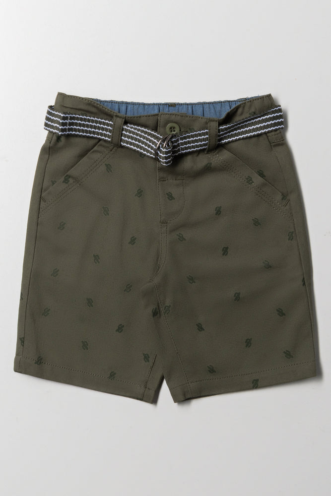 SHORTS CHINO WITH BELT FATIGUE