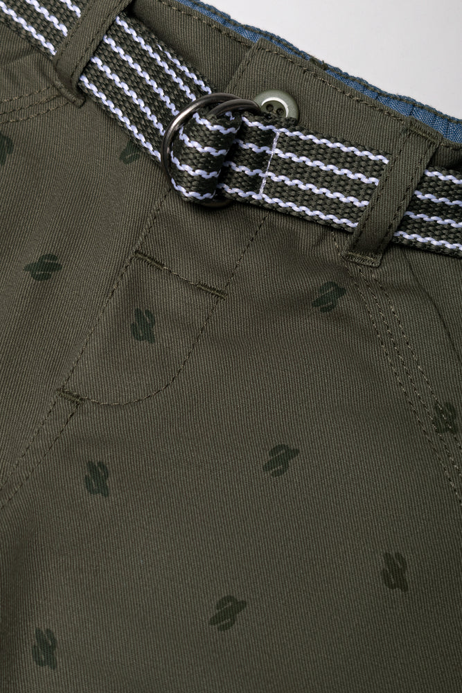 SHORTS CHINO WITH BELT FATIGUE