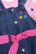 Denim Pinni Set Pink (1)