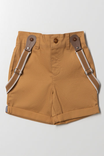 Chino Shorts With Braces Natural