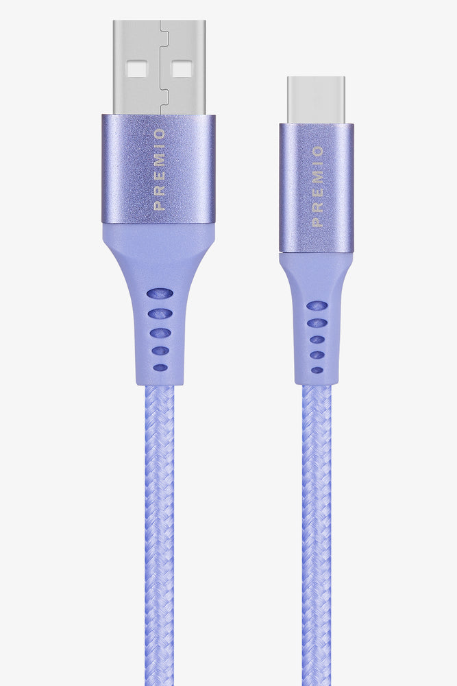 Premio Braided USB Cable 1.8M Purple (1)