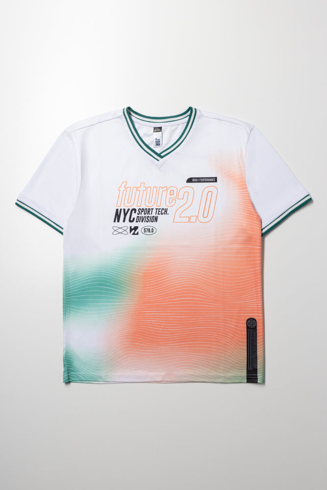 Ombre Sporty Short Sleeve T-Shirt Orange