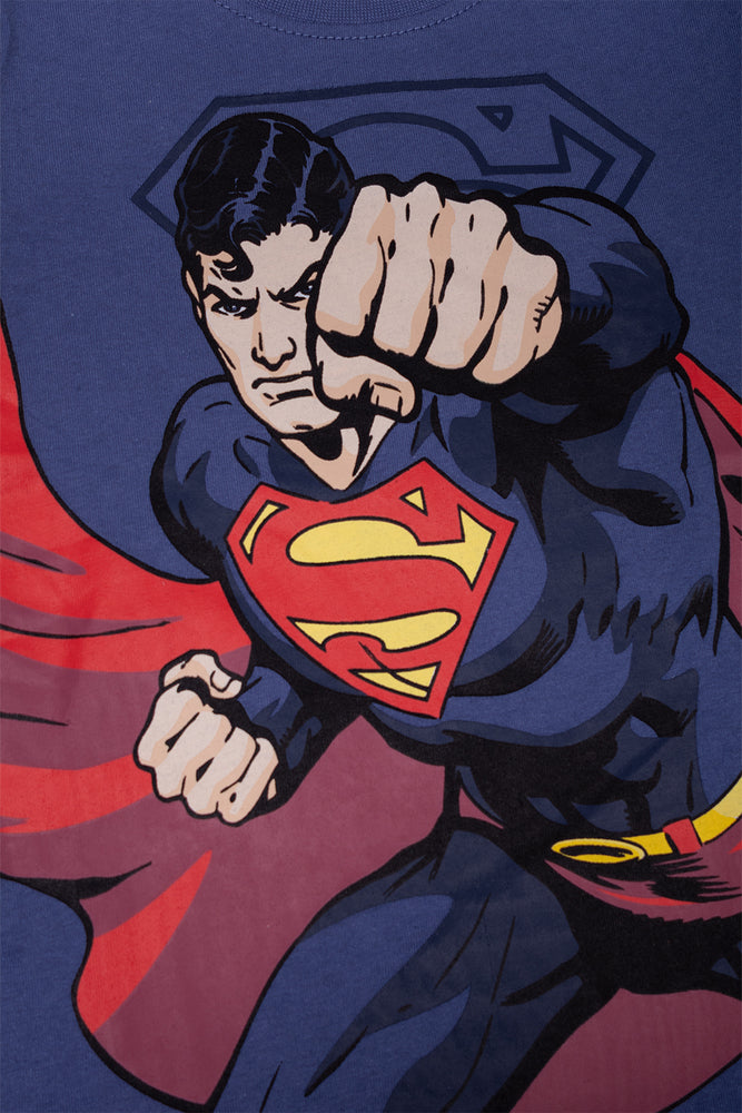 Superman Short Sleeve Pyjamas Navy