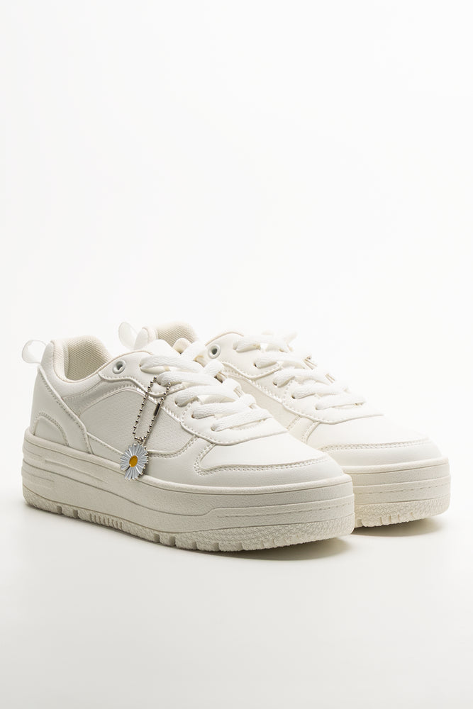 Daisy Charm Sneakers White