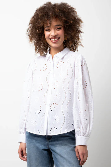 Anglaise Long Sleeve Shirt White