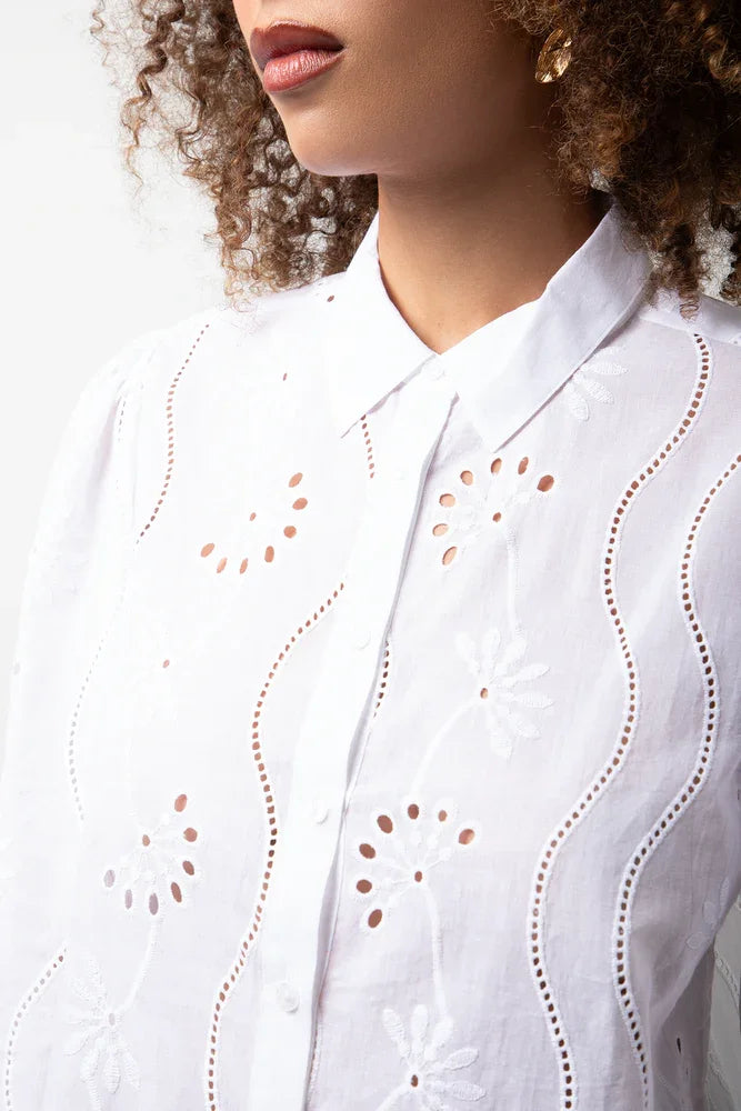 Anglaise Long Sleeve Shirt White (3)