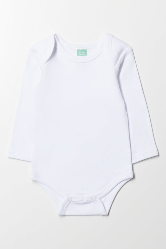 White Long Sleeve Baby Vest