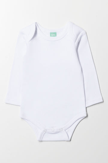 White Long Sleeve Baby Vest