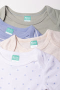 4 Pack Short Sleeve Vests Multicolour (1)