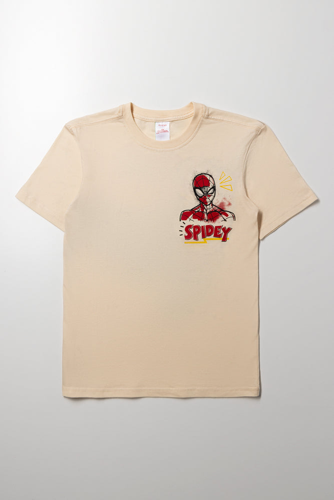 Spider-Man Short Sleeve T-Shirt Cream